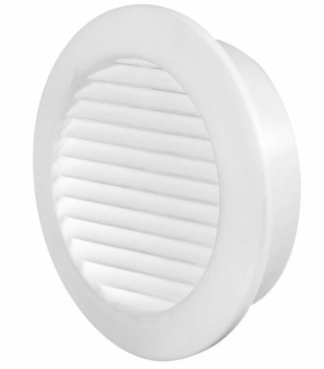 Решётка вентиляционная D58 мм полистирол цвет белый 2 шт
