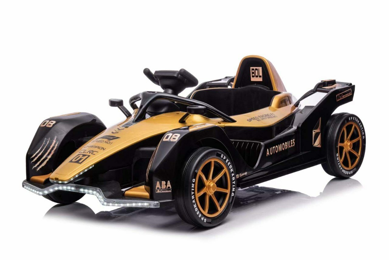 Электромобиль Sport Car, черно-желтый, максимальная скорость 8 км/час, 1 место