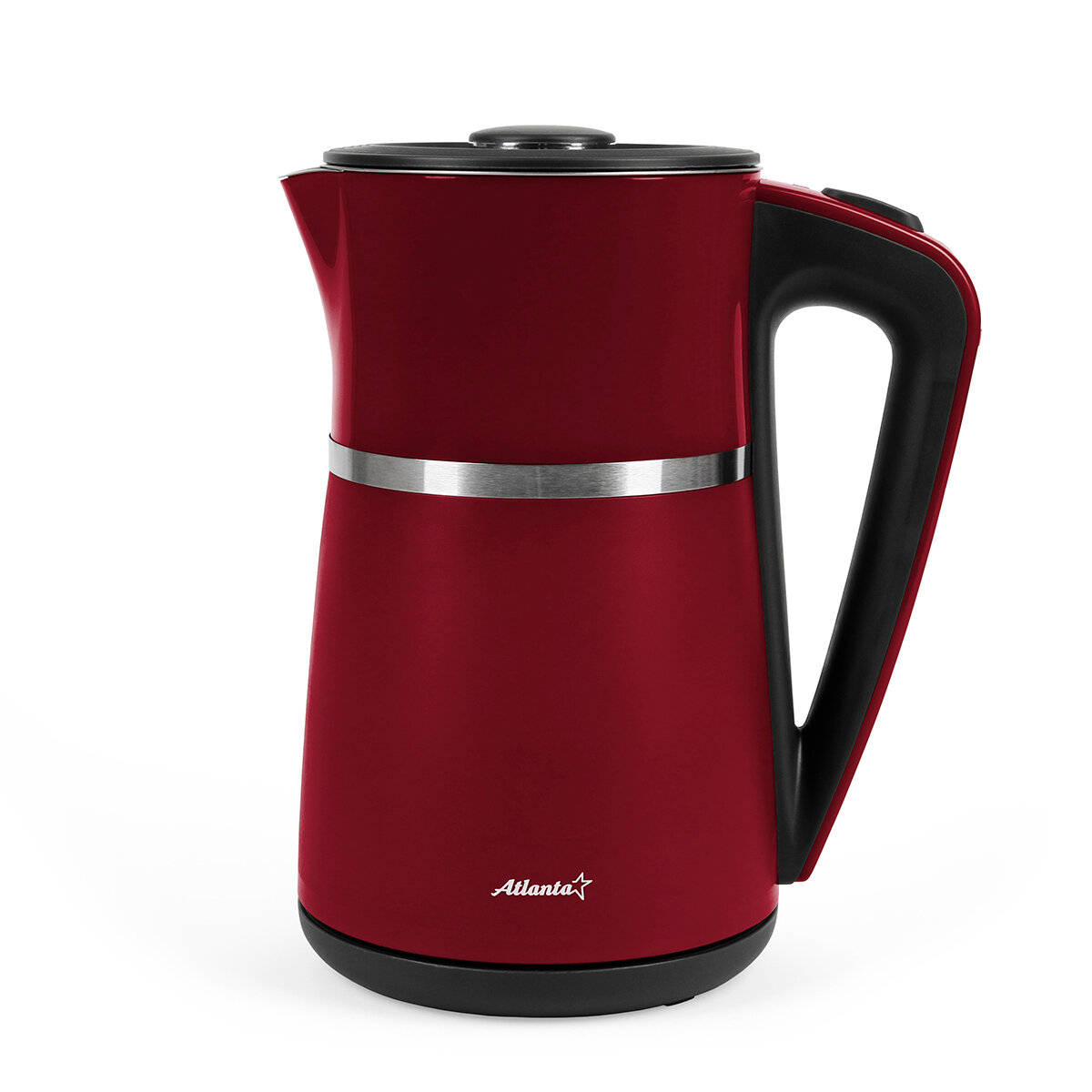 Чайник электрический Atlanta ATH-2448 18 л 2200 Вт дисковый нагреватель бордовый