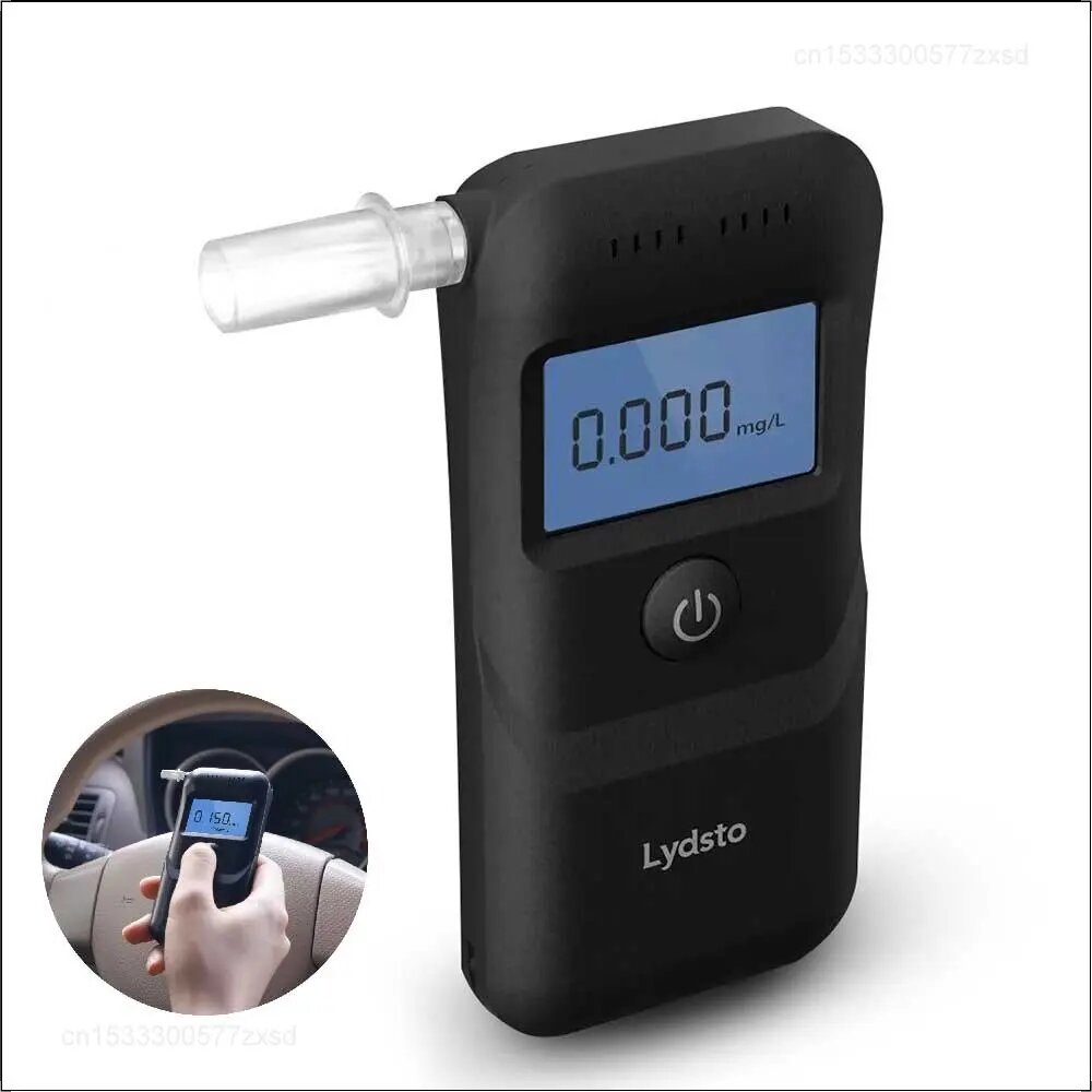 Картинки Тестер спирта Xiaomi Lydsto, Ручной цифровой алкотестер с ЖК-дисплеем, портативный мини-измеритель, Черный