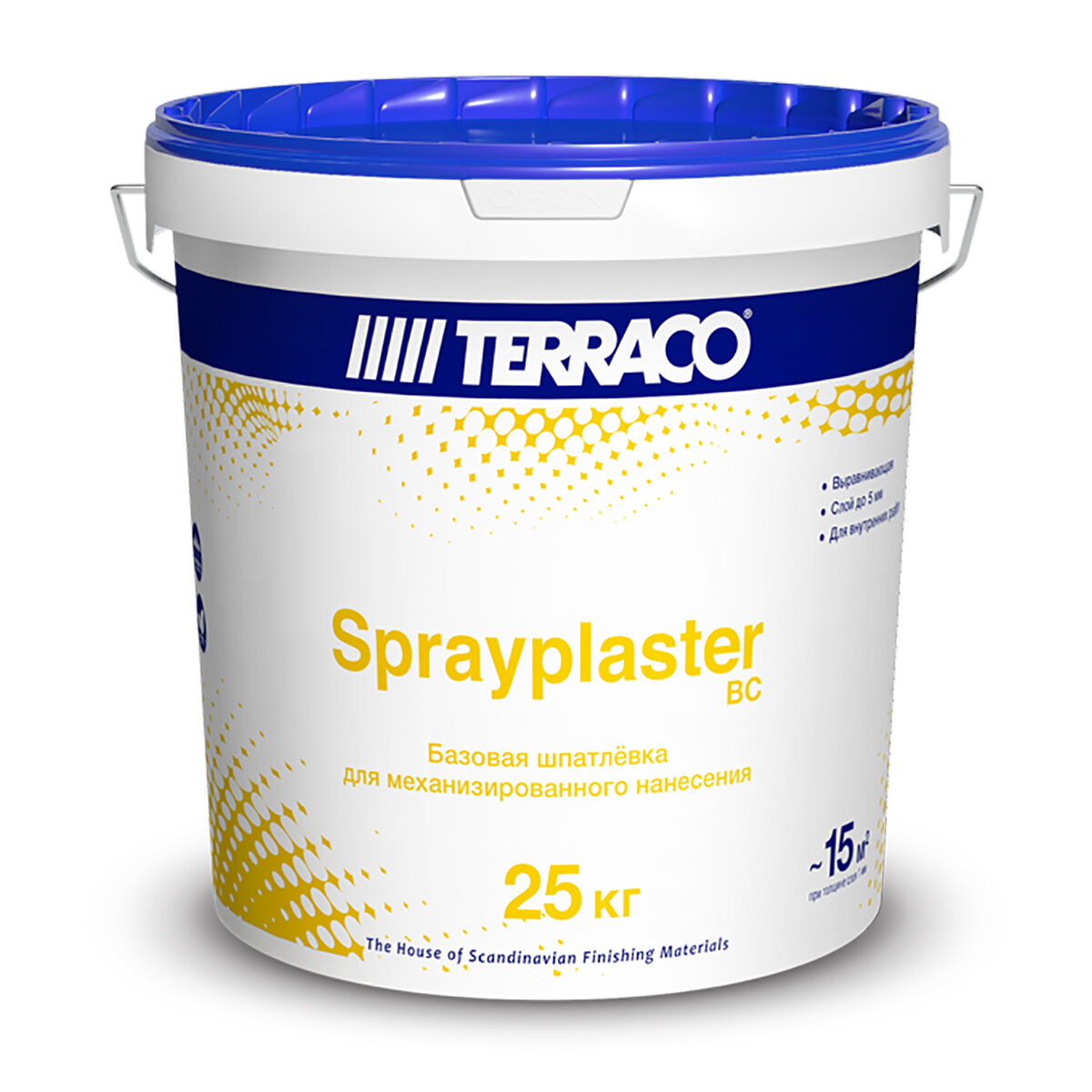 Шпатлевка TERRACO SPRAYPLASTER BASECOAT базовая для машинного нанесения 25кг