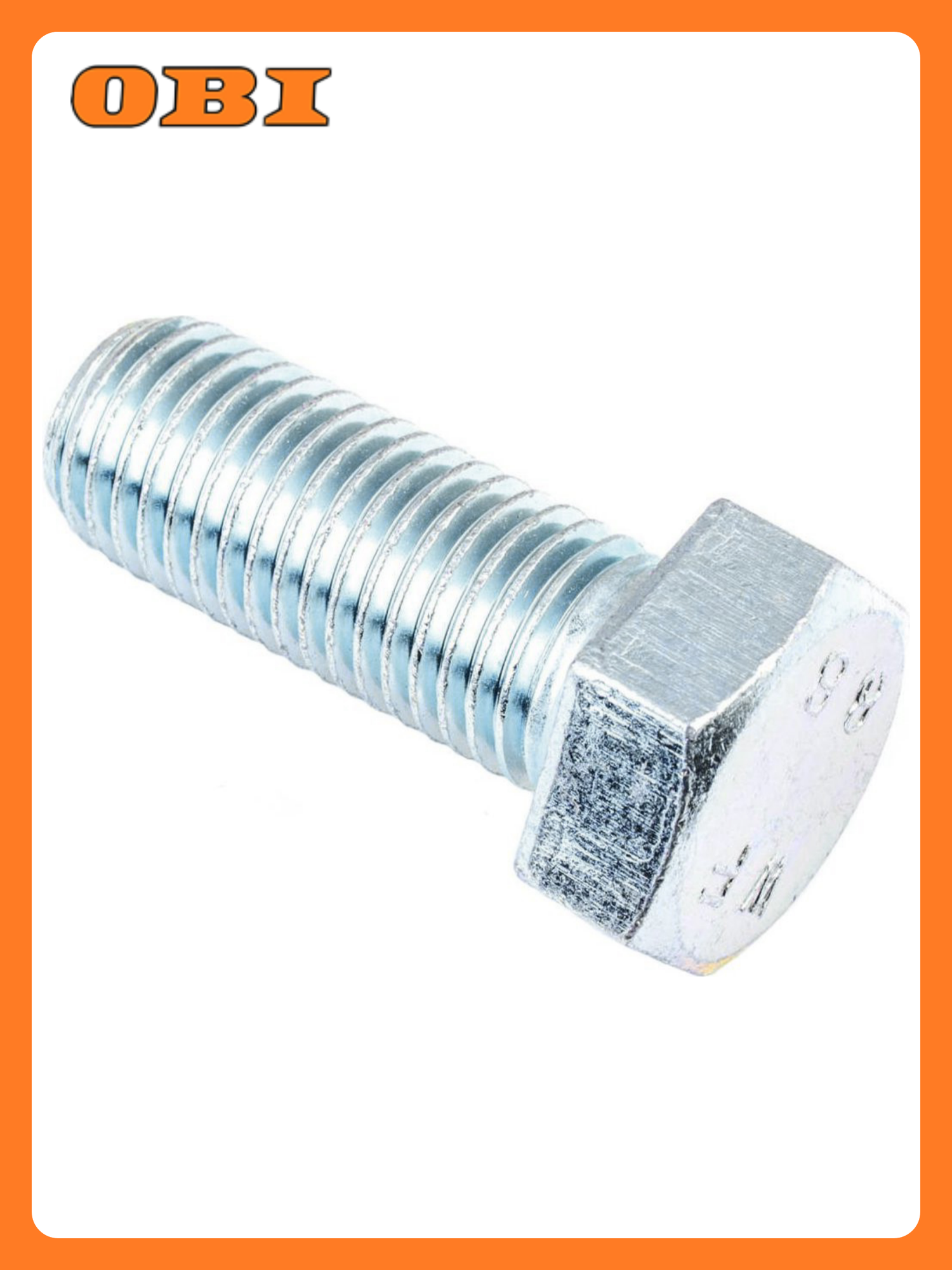 Болт DIN 933 Стройбат М6х20 шестигранный оцинкованный 8 шт