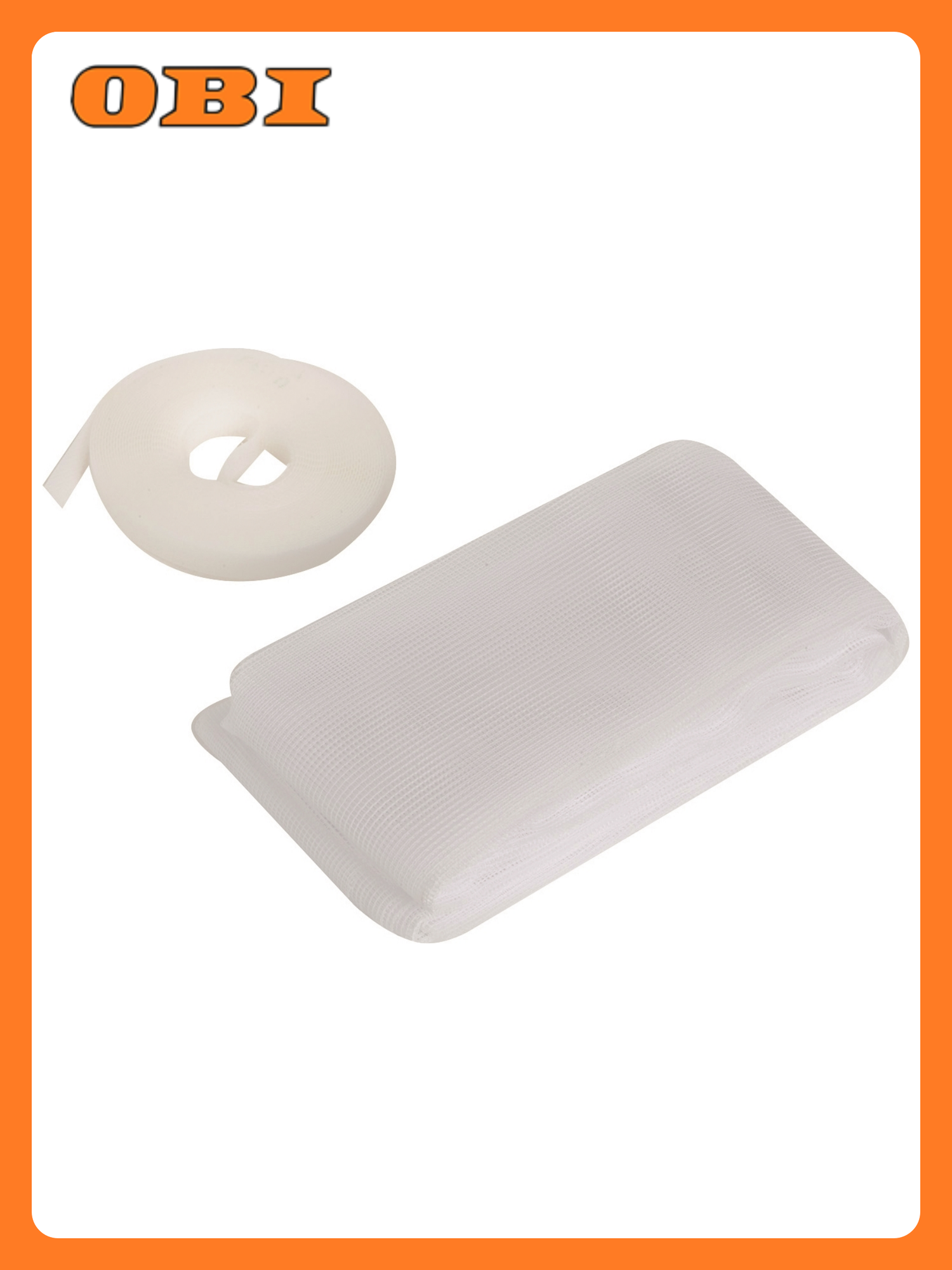 Москитная сетка LUX-TOOLS 110x130 см липучки полиэстер белая