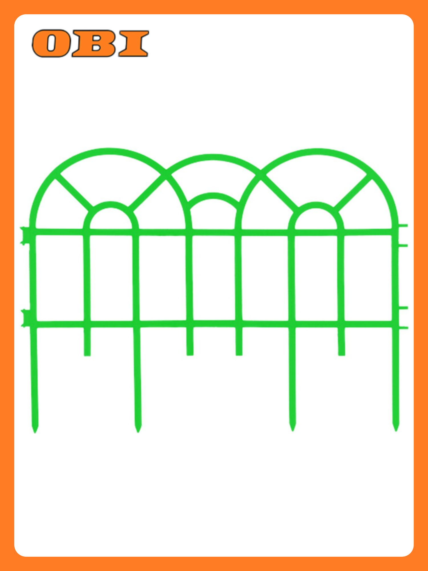 Ограждение садовое Дачная Мозаика Аркада 10587 зеленый 300х0 5х33 5 см 
