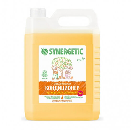 Кондиционер-ополаскиватель для белья Synergetic Цитрусовая Фантазия, 5 л