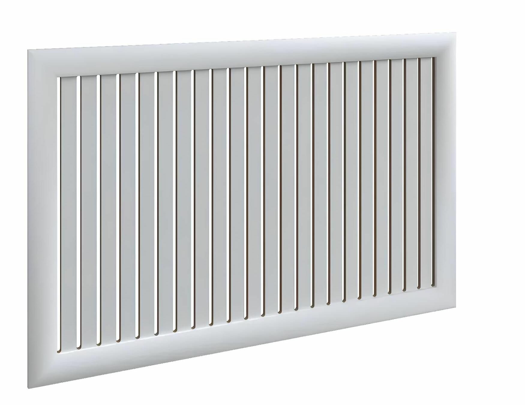 Экран для радиатора реечный 90х60см белый