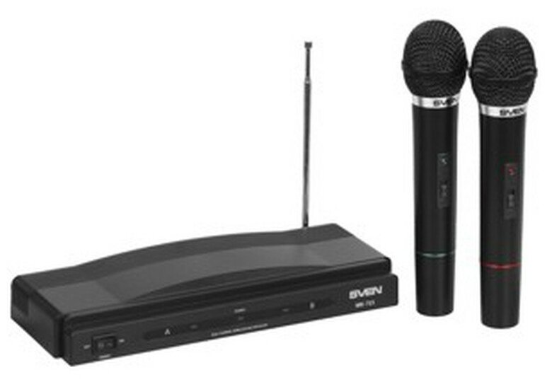 Набор микрофонов Sven MK-715 беспроводные чёрный (комплект 2шт.)