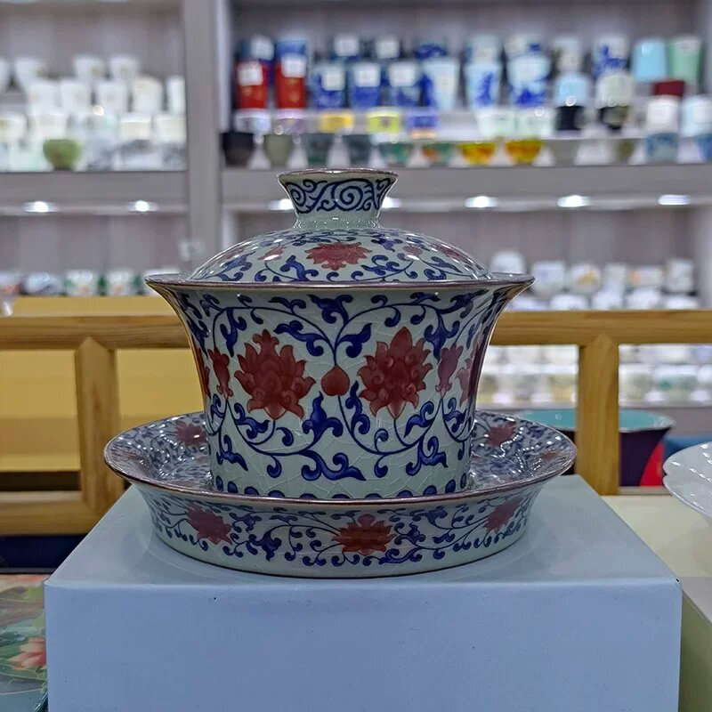 Старинная глиняная чашка с красной глазурью, 160 мл, для традиционной китайской чайной церемонии, керамика