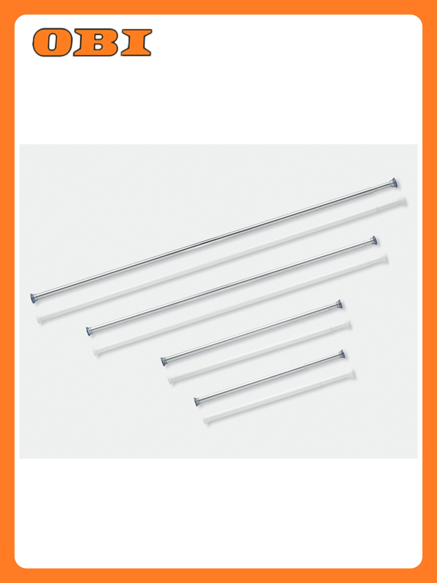 Штанга для ванн BACCHETTA белая 125х220 см