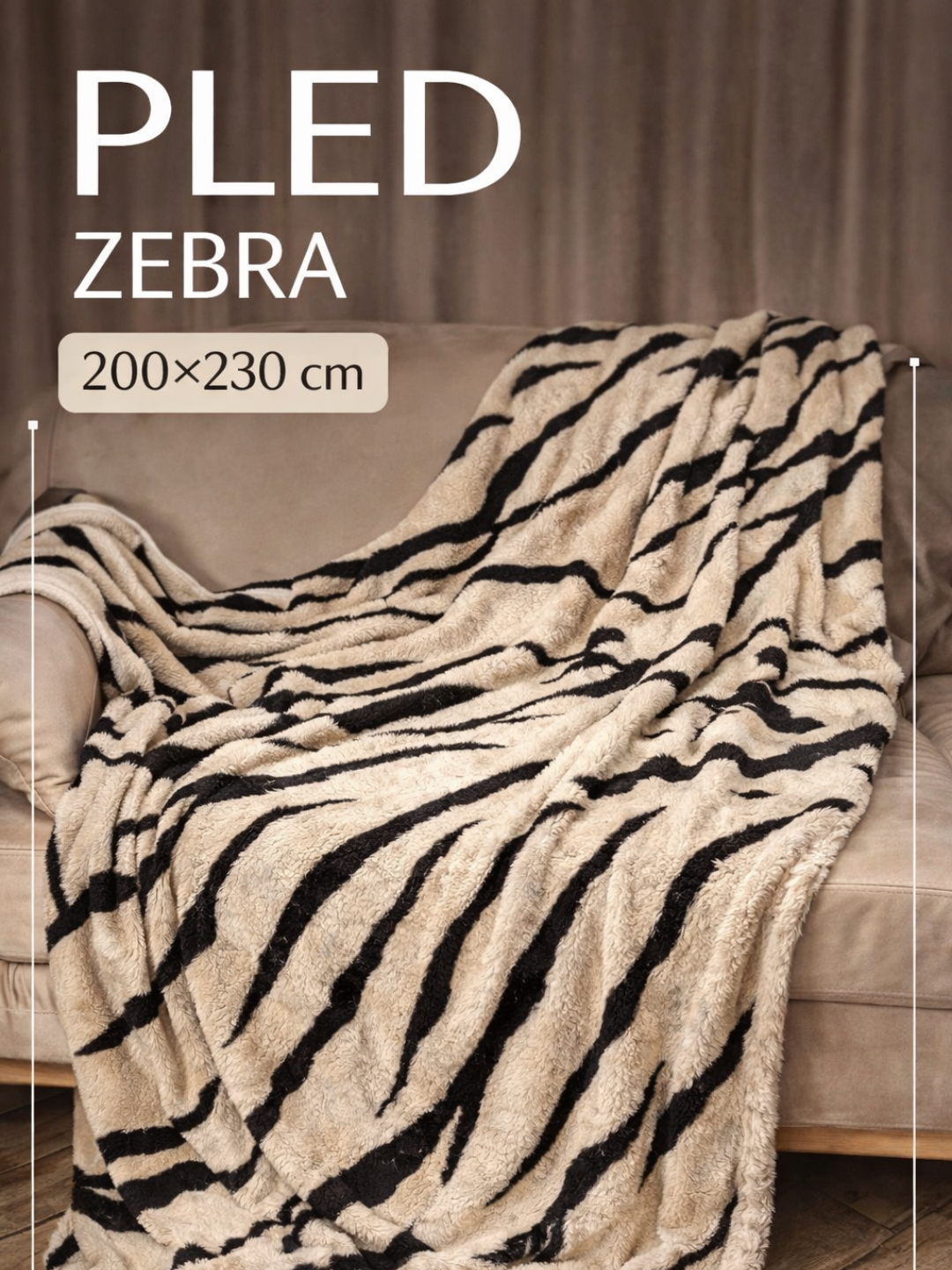 Плед Velsoft Sherpa, двухсторонний, мягкий, тёплый, 200 см x 230 см