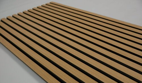 Изображение товара Акустические панели 2 шт. 2750х280х14мм черный войлок, МДФ, шпон ясень шимо INDECO