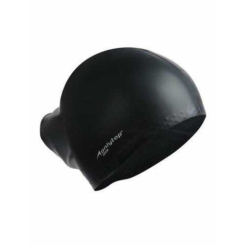 Шапочка для плавания силиконовая для длинных волос, цвет черный 10639101