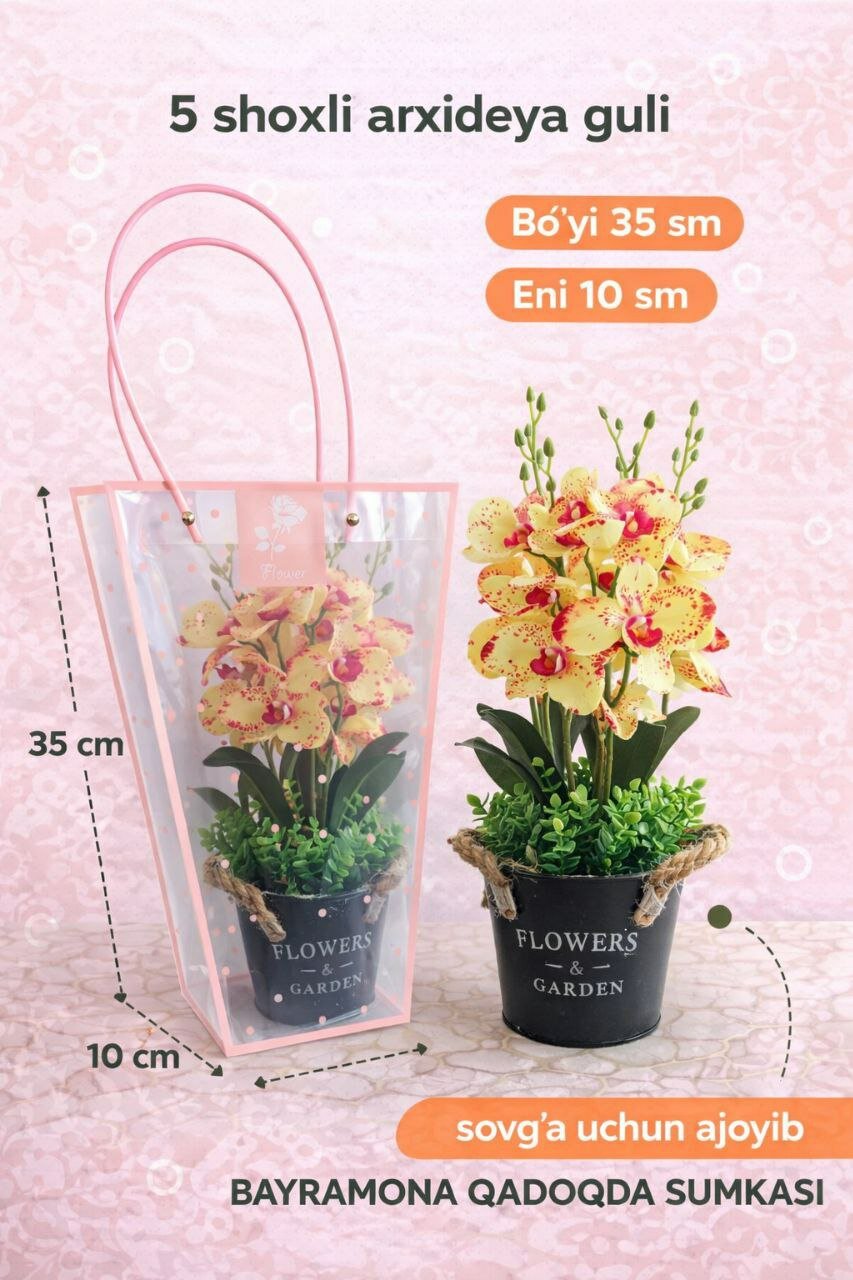 Цветок Орхидея с 5 рогами-отличный выбор для подарка, прекрасное украшение для дома и офиса.