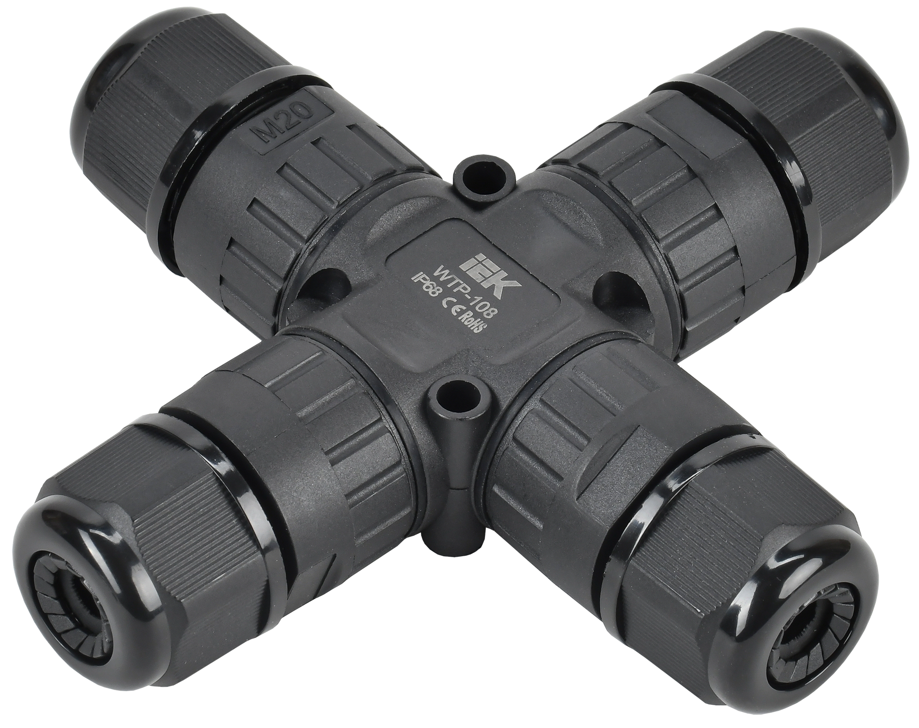 Коннектор кабельный герметичный WTP-108 3 PIN IP68 IEK IEK UWC10-X-024-3-68