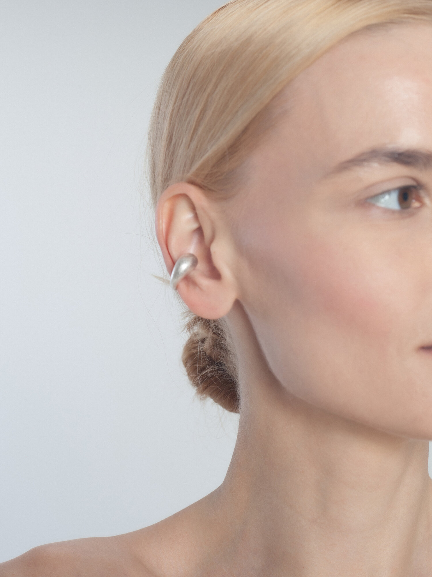 Моносерьга кафф FETISH, размер 15 мм, серебряный — фото 1