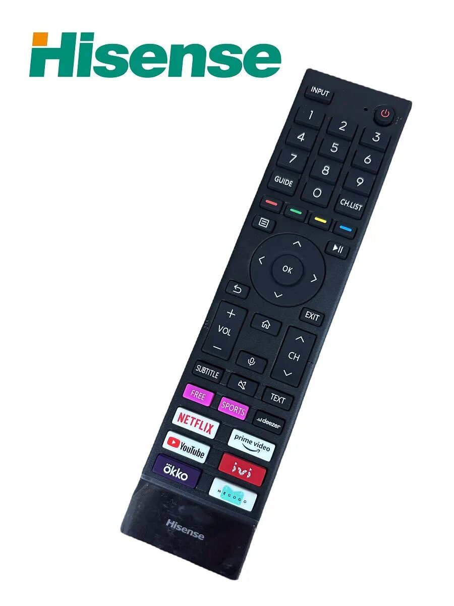 Оригинальный пульт Hisense ERF3E80H для телевизоров пластик, черный