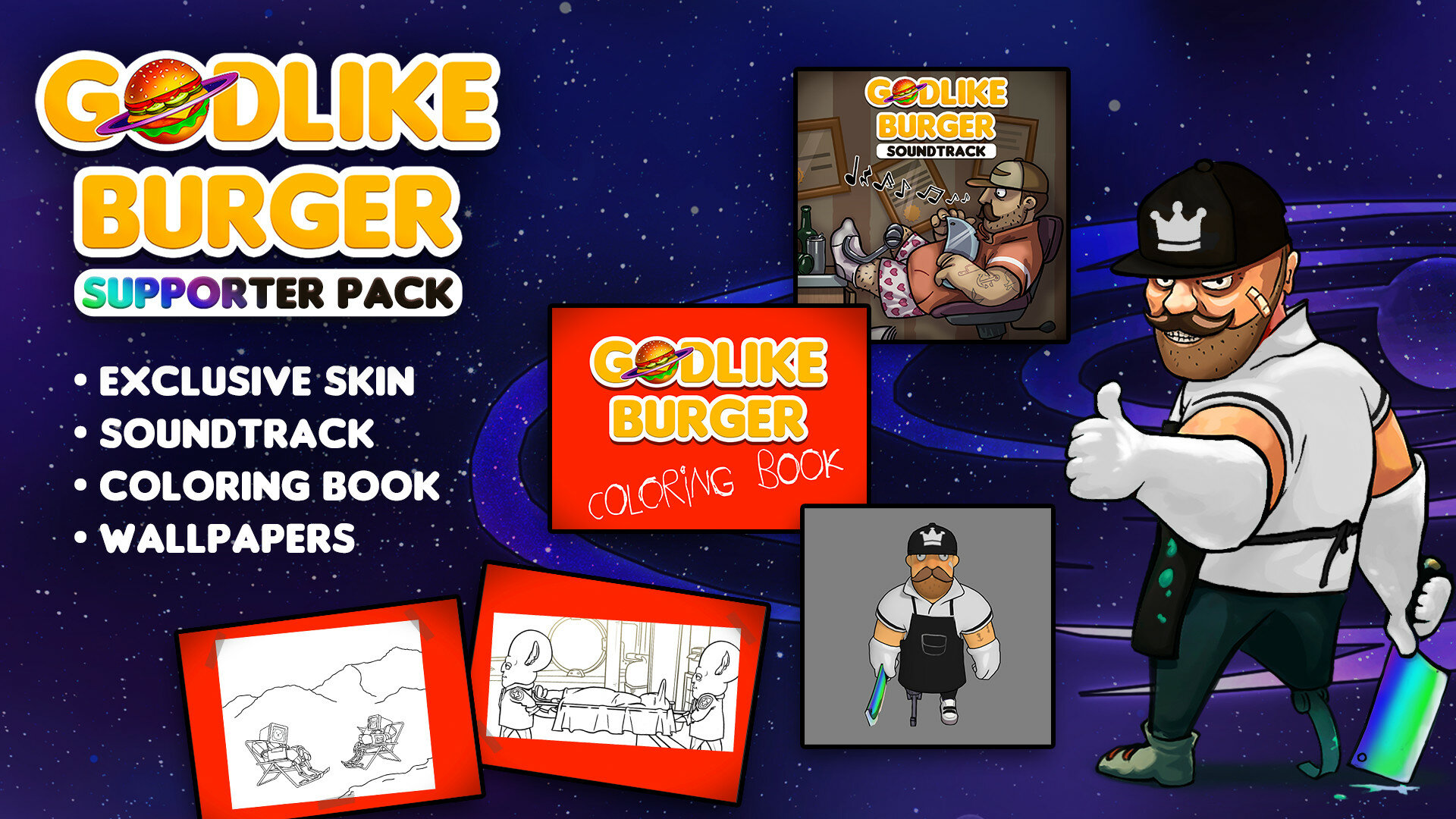 Godlike Burger - Supporter Pack DLC Steam Ключ • Активация Steam