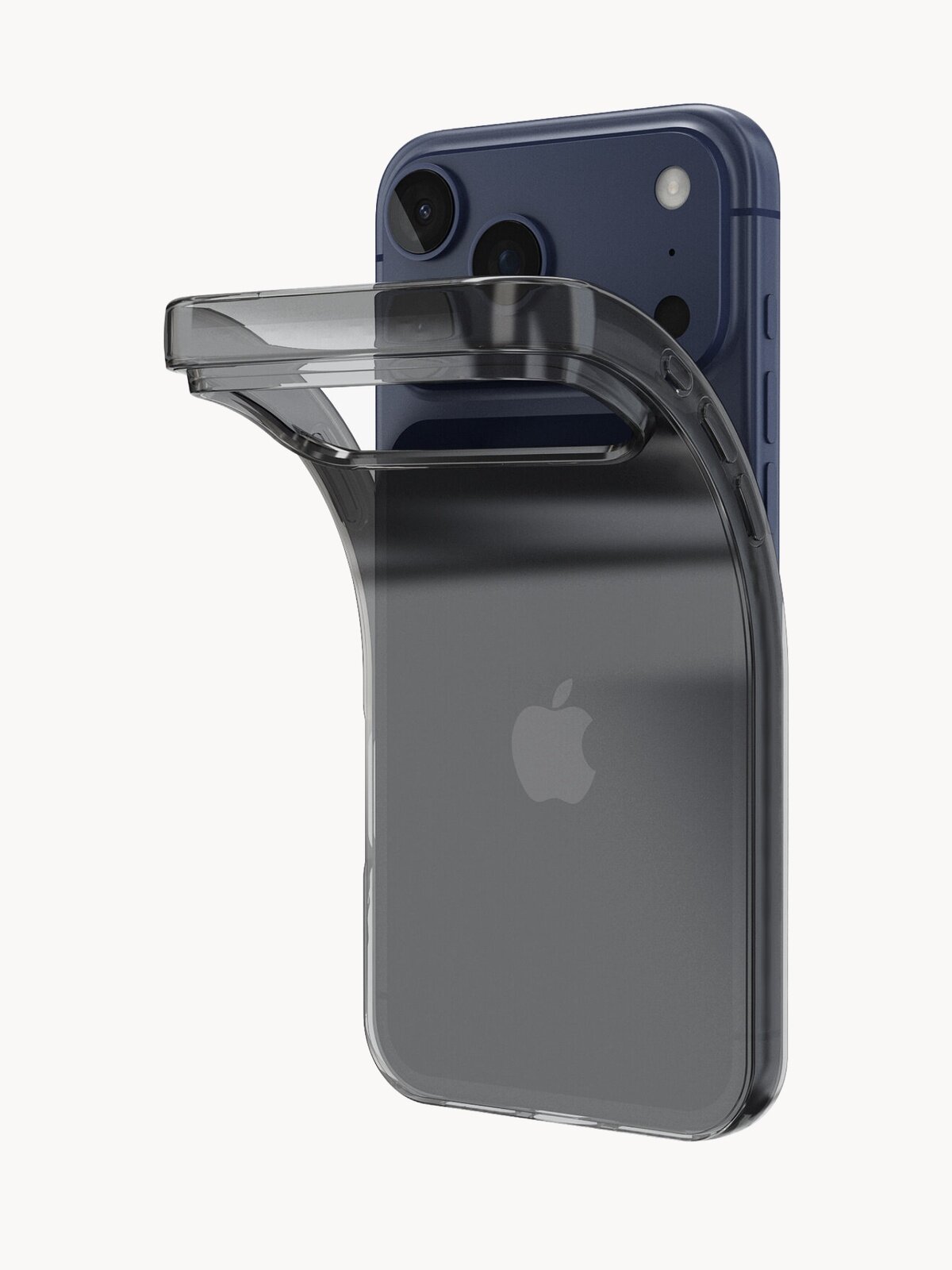 Темно-прозрачный чехол на Айфон 17 про макс/ Защитный бампер для iPhone 17 pro max тонкий