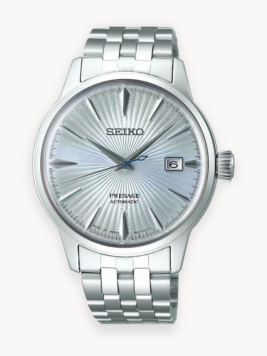 Наручные часы SEIKO, серебряный, голубой