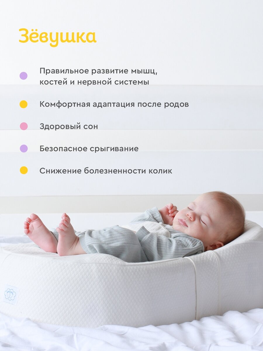 Матрас-кокон Фабрика облаков Зёвушка, для новорожденных, от 0 до 6 месяцев — фото 1