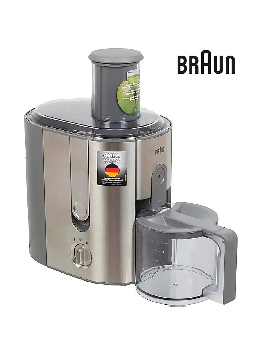 Соковыжималка Braun J700 MultiQuick 7, 1000 Вт, центробежный тип