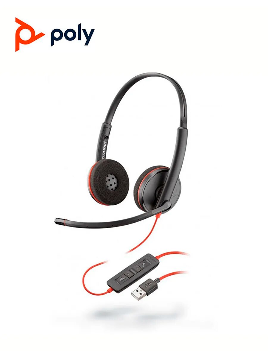 Гарнитура Plantronics Blackwire C3220, проводная, с микрофоном