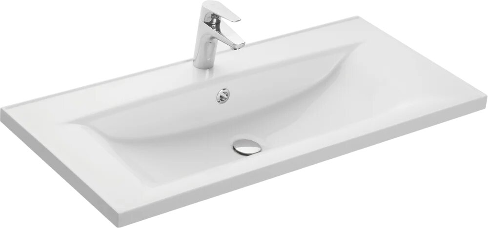 Мебельная раковина AQUATON Айрис 100 белая прямоугольная российская