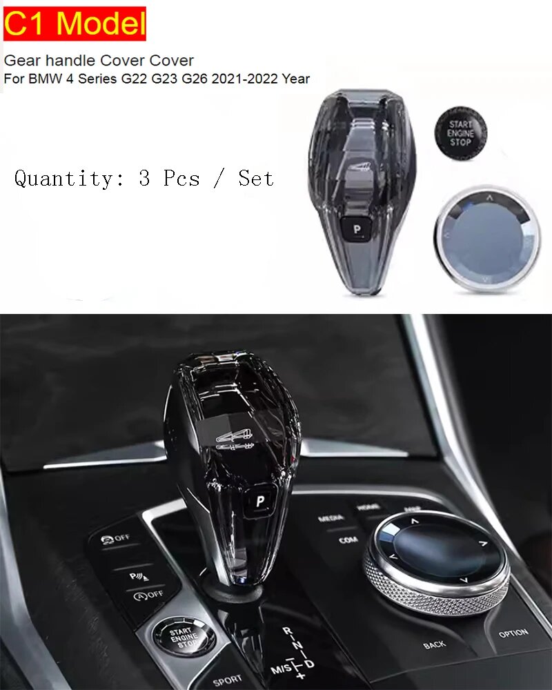 Автомобильный Стайлинг для BMW 3 4 серии G20 G21 G22 G23 G26 G28 2020-2022 набор кристаллов чехол для рычага переключения передач аксессуары для интерьера автомобиля C For 4 Series 3 pcs