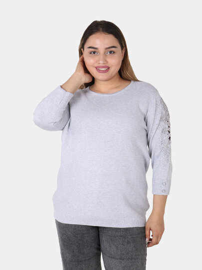 Свитер , размер OneSize, серебряный