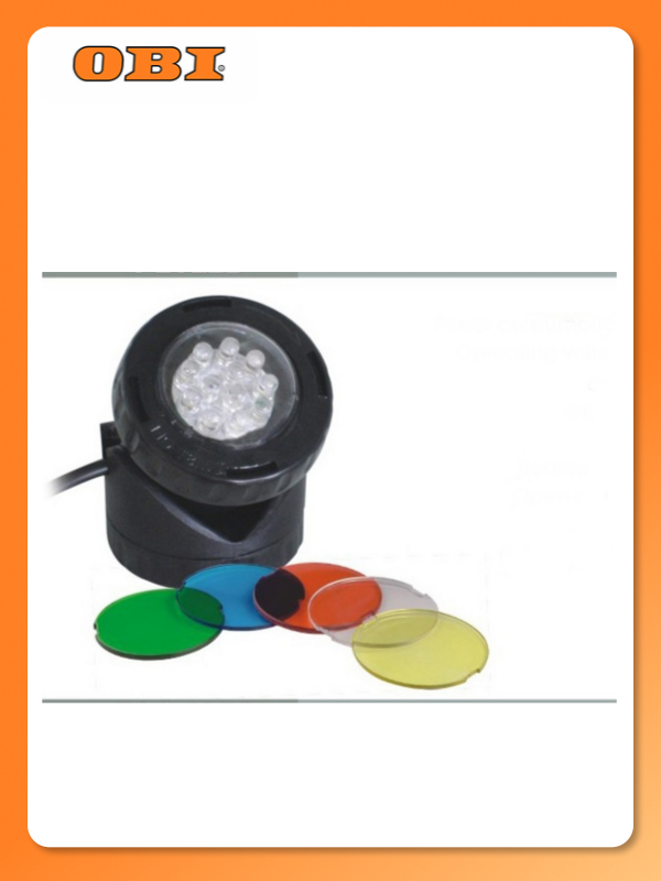 Светильник Jebao уличный ландшафтный LED IP44 пластик 16Вт