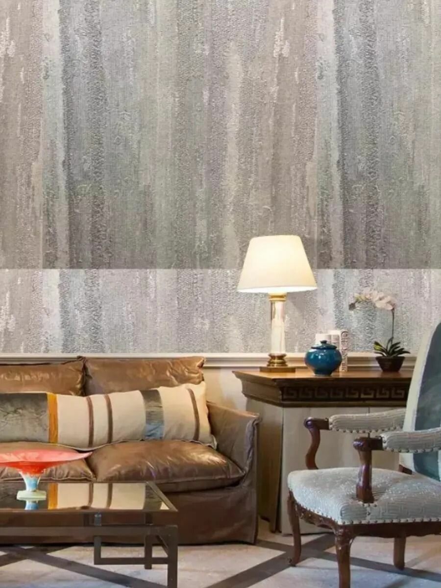 Обои винил горячего тиснения моющиеся на флизелиновой основе Quarta Parete Giocondo 1.06м х 10.05м штукатурка цвет коричневый 18263