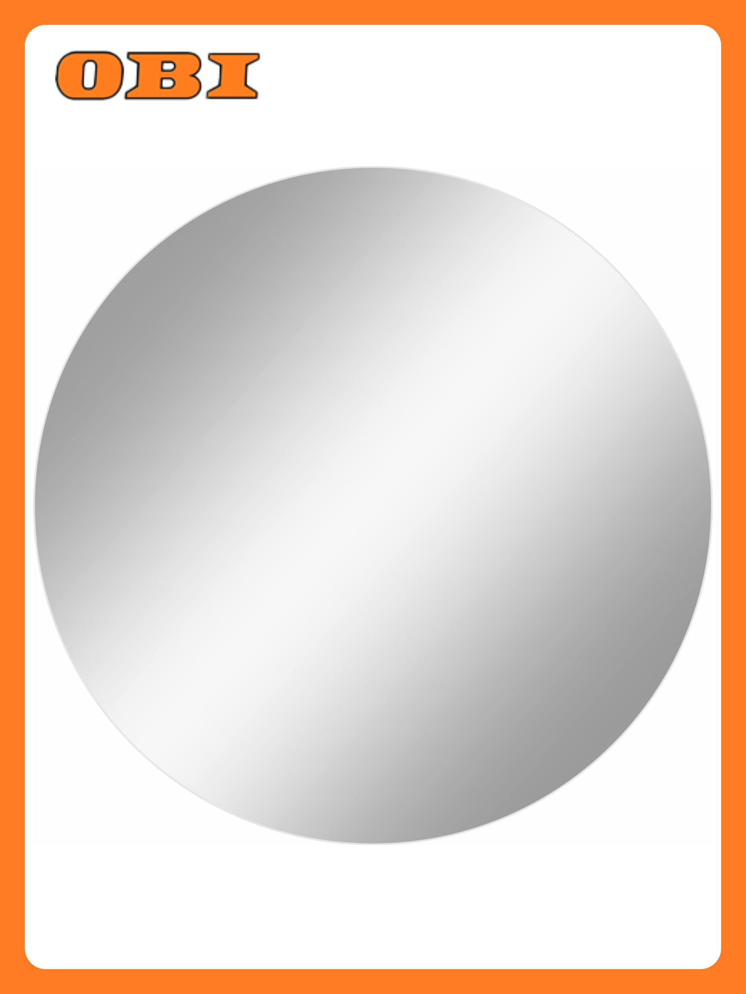 Зеркало "Лирика", настенное, круглое, фацет, без рамы, d 400 мм