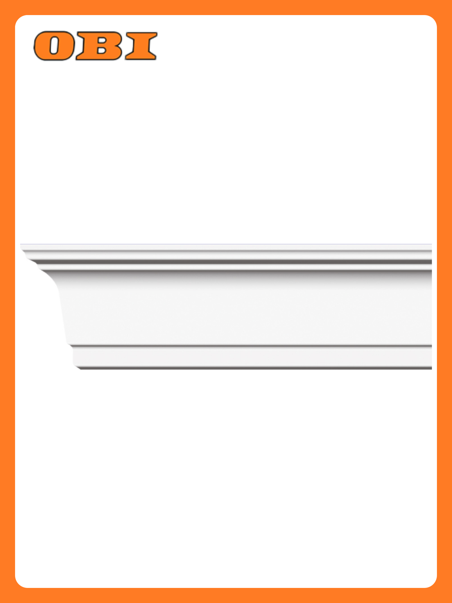 Потолочный плинтус Format 06011D из дюрополимера белый 1 шт