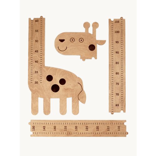 Ростомер RezWood Жираф дерево березовая фанера коричневый крепление подвесное 1299₽