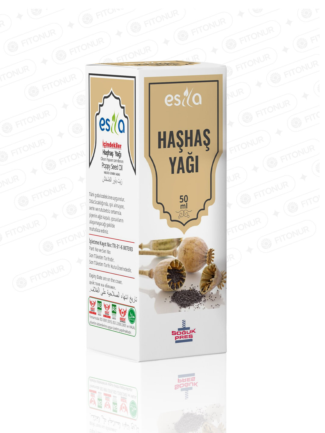 Маковое масло Esila семян мака натуральное, Hashas yagi 50 мл — фото 1