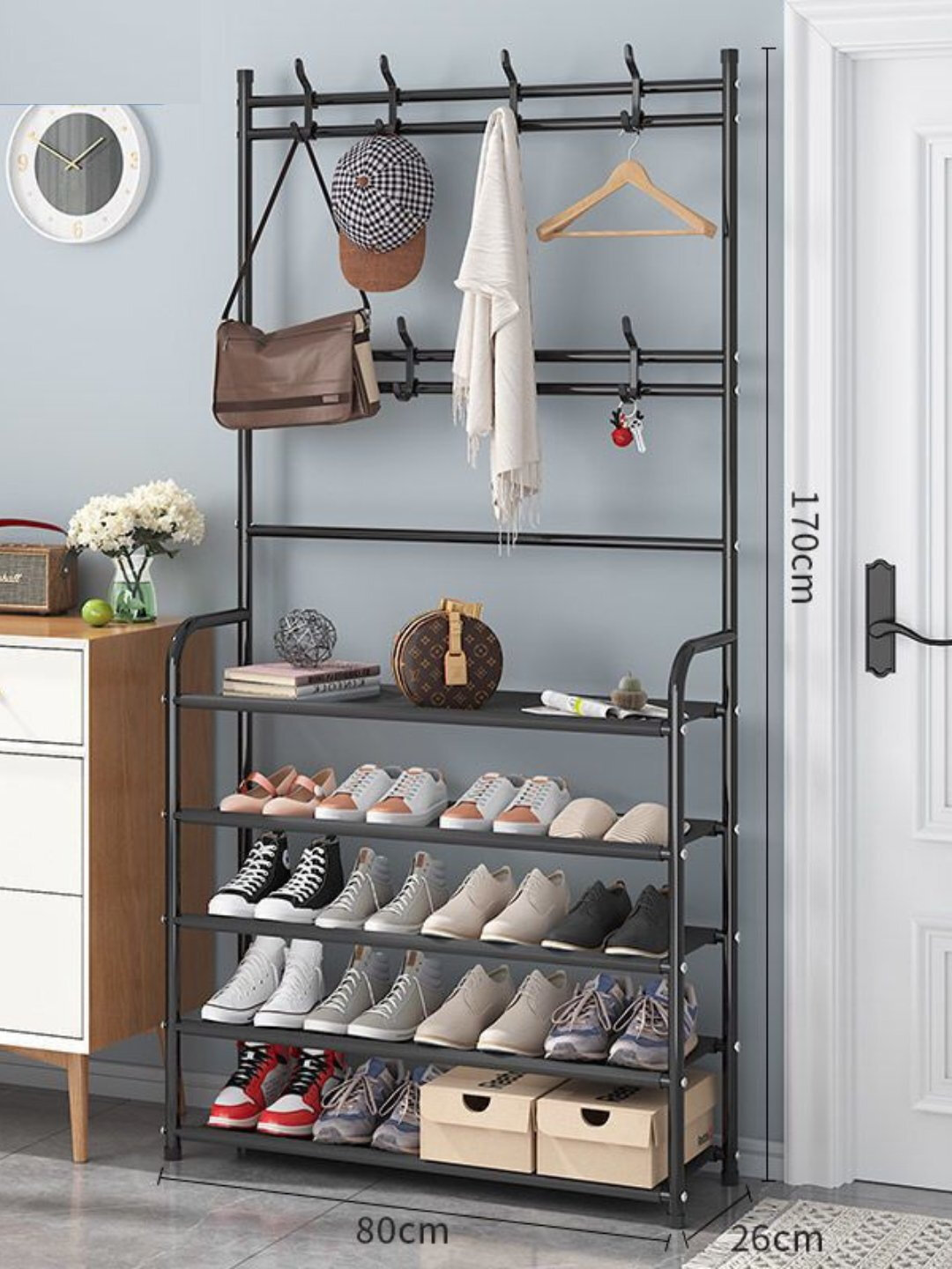 Многофункциональная вешалка с полками для обуви — порядок и удобство в вашем доме!
