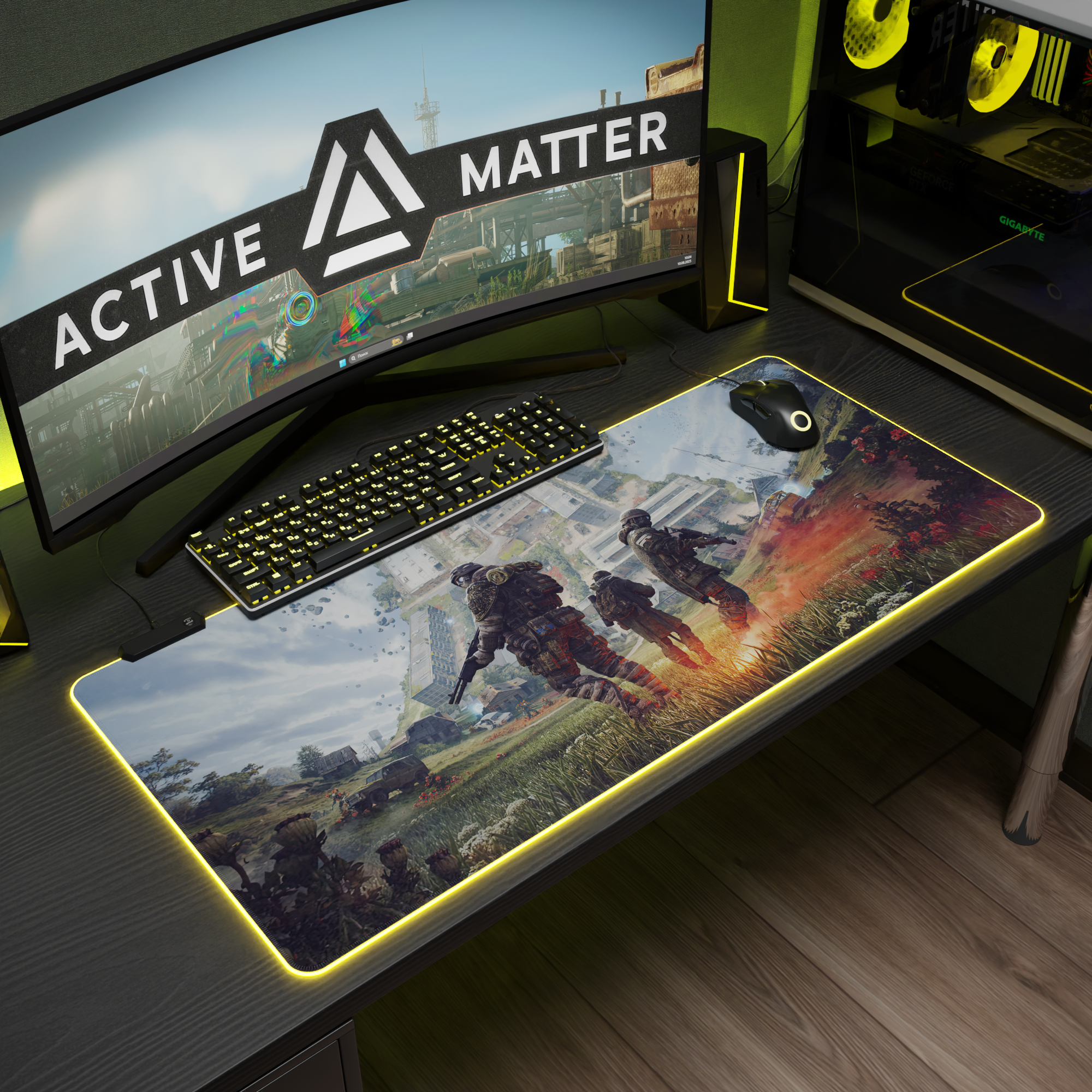 Игровой коврик для мыши Active Matter с RGB подсветкой