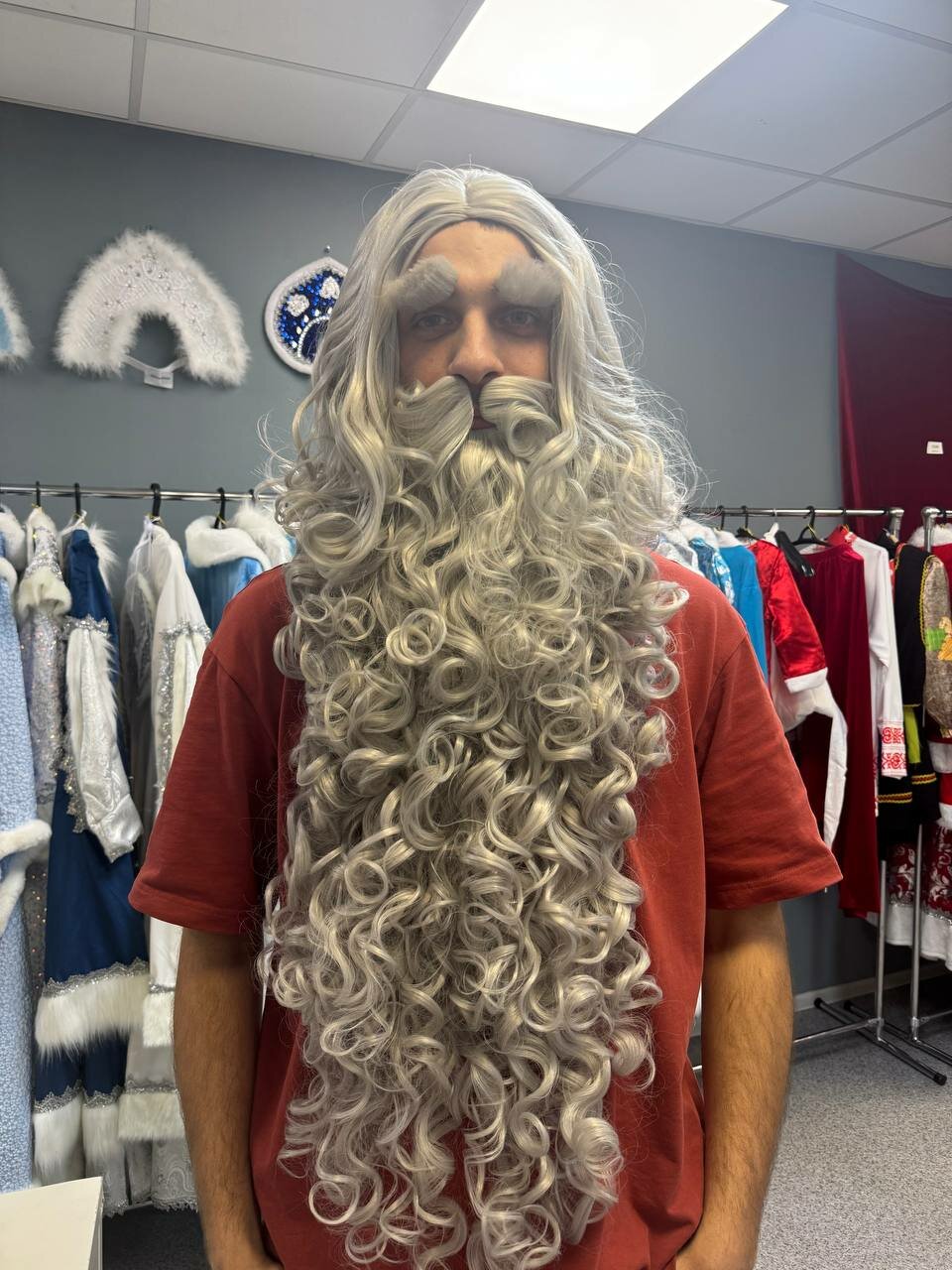 Борода накладная Деда Мороза Эксклюзив