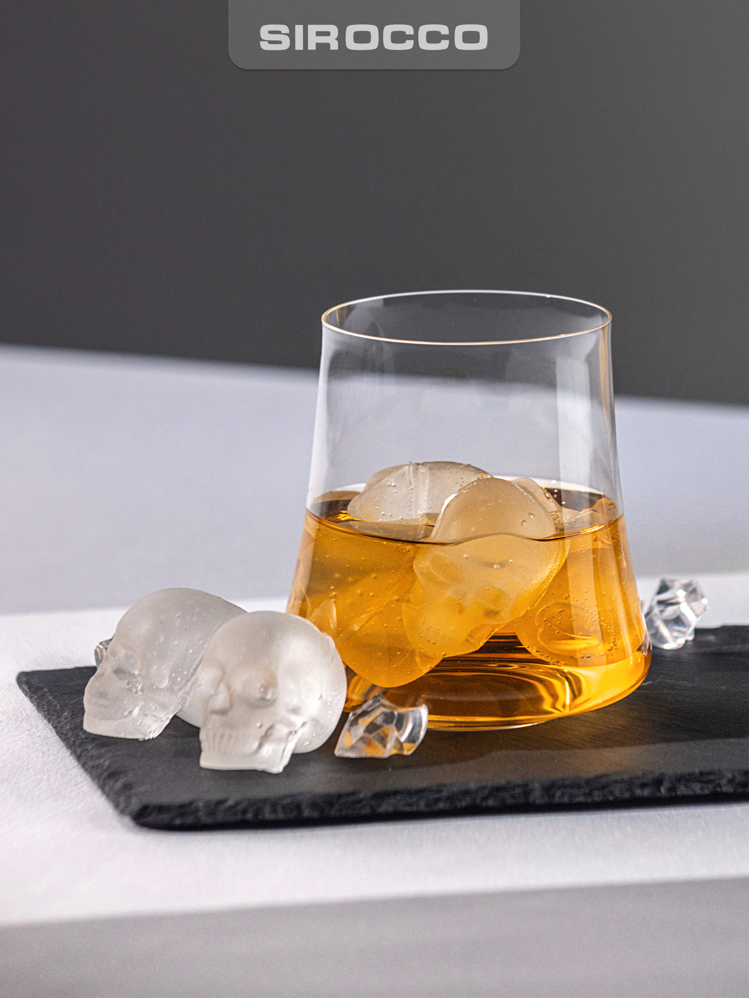 Форма для льда SIROCCO "STRONG" силиконовая, 6 ячейки, черепа — фото 1