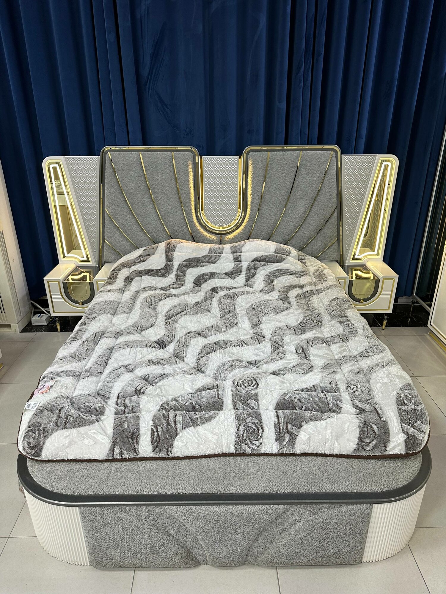 Одеяло-шуба меховое, двуспальное, 190×230 СМ, тёплое