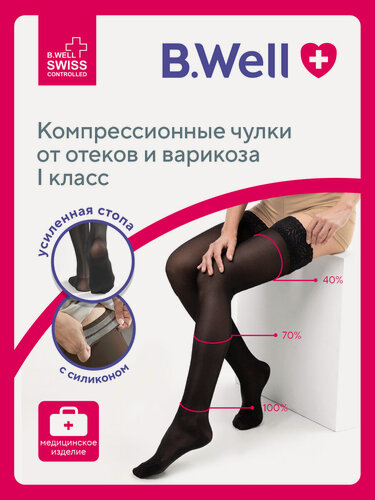 Изображение товара Чулки компрессионные 1 класс компрессии B.Well JW-212