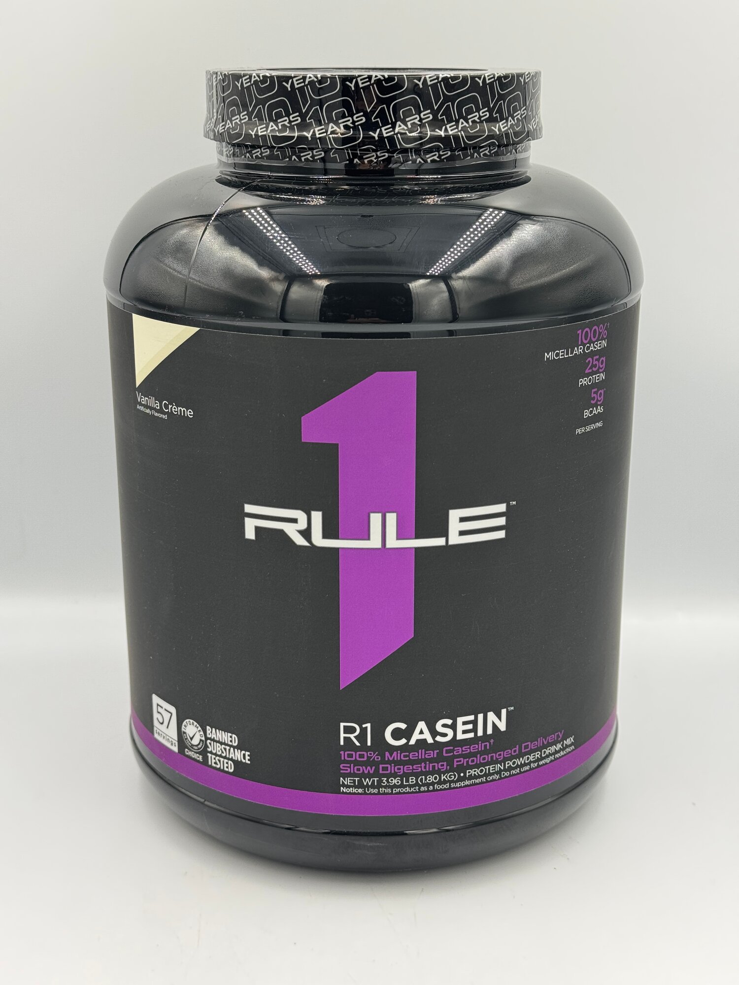 Rule1 Casein 1,8kg вкус shokolad вкус шоколад крем казеин протеин