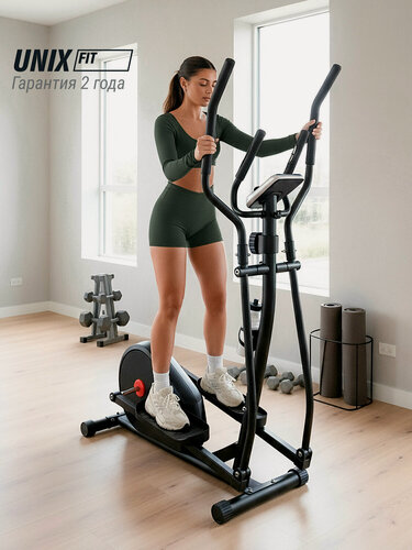Изображение товара Эллиптический тренажер UNIX Fit SL-300 магнитный, кардиотренажер, маховик 6 кг (инерционный вес 14 кг), для дома