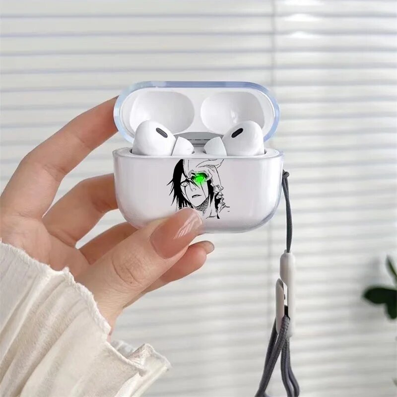 Прозрачный чехол из ТПУ в стиле аниме Ulquiorra Cifer для Airpods Pro 2 1 3, мягкий силиконовый чехол Air Pods 4 1/2/3, чехол для наушников