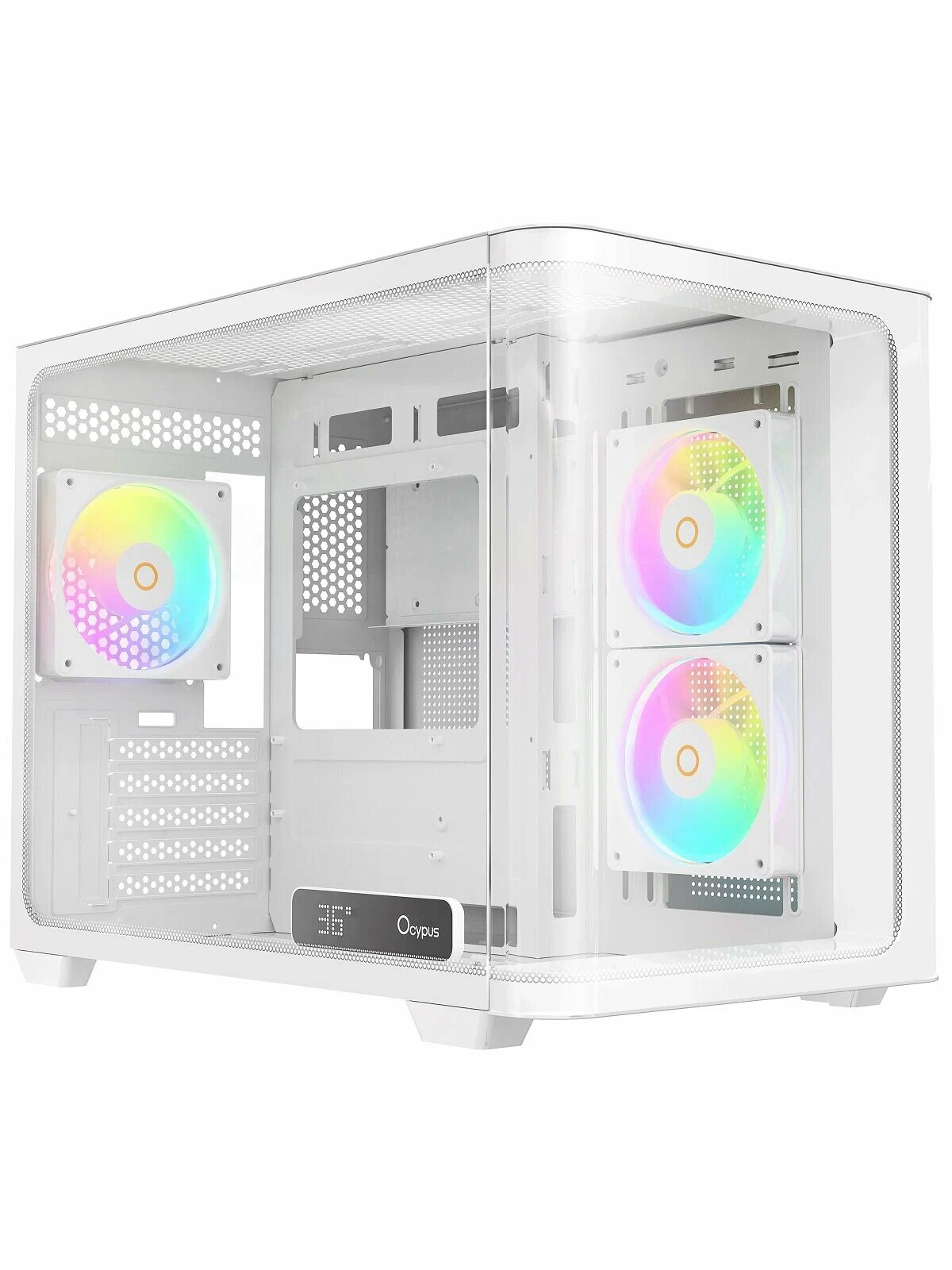 Корпус игровой Ocypus, Iota, C50, WH, Curve, ARGB, Digital, белый
