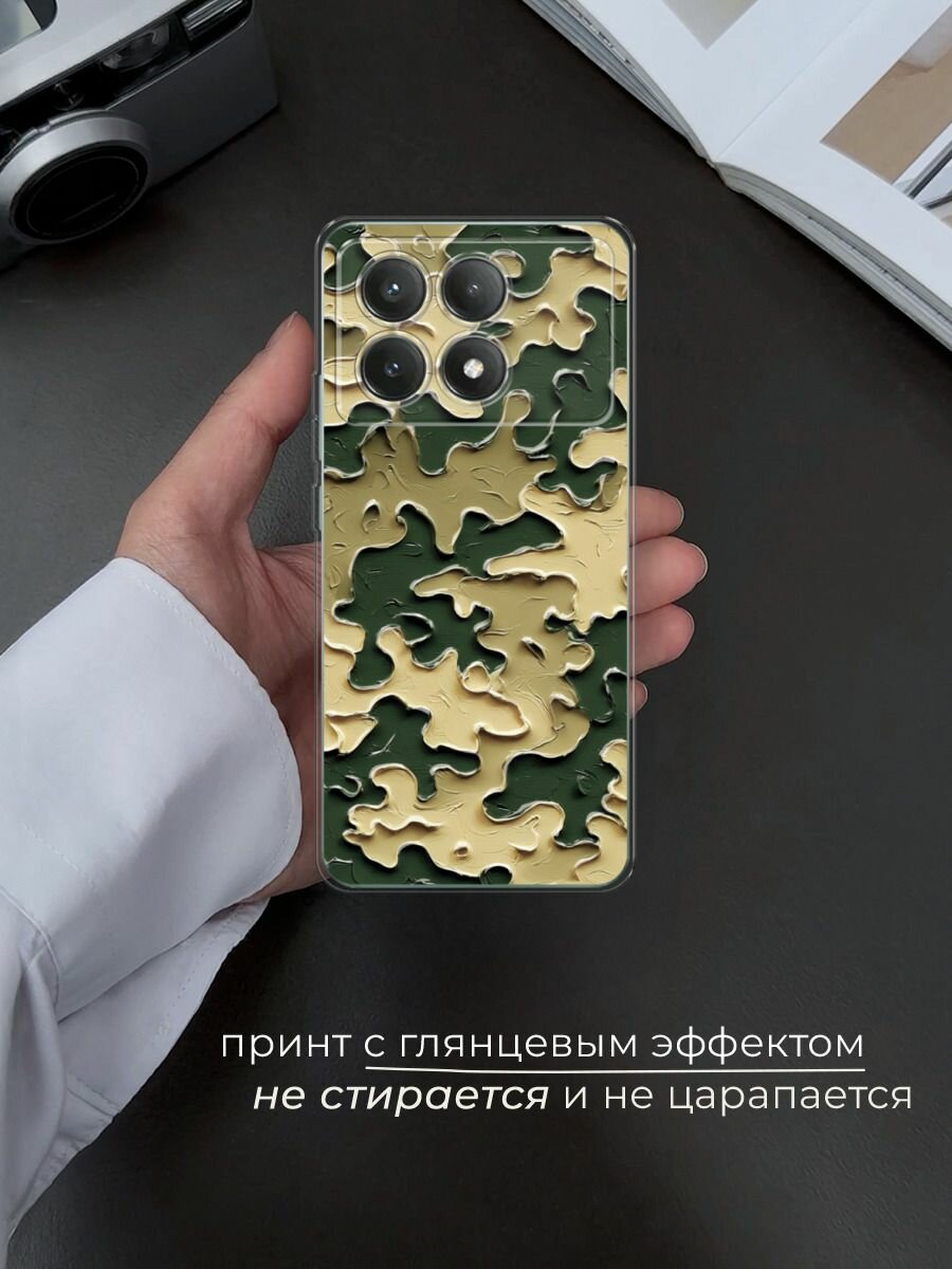 Силиконовый чехол на Xiaomi Poco X6 PRO 5G / Поко X6 Про 5G с принтом Камуфляж краски — фото 1