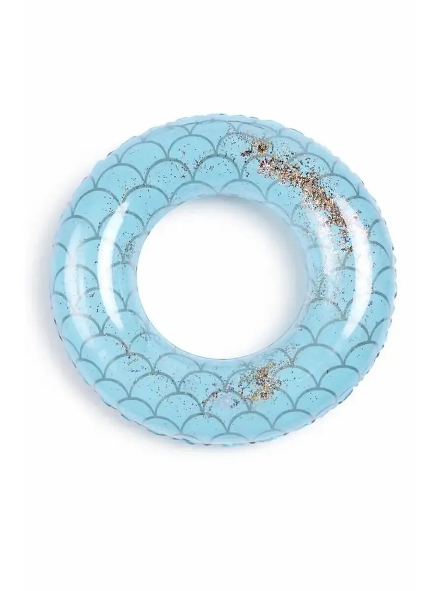 Яркий надувной круг для плавания с блёстками