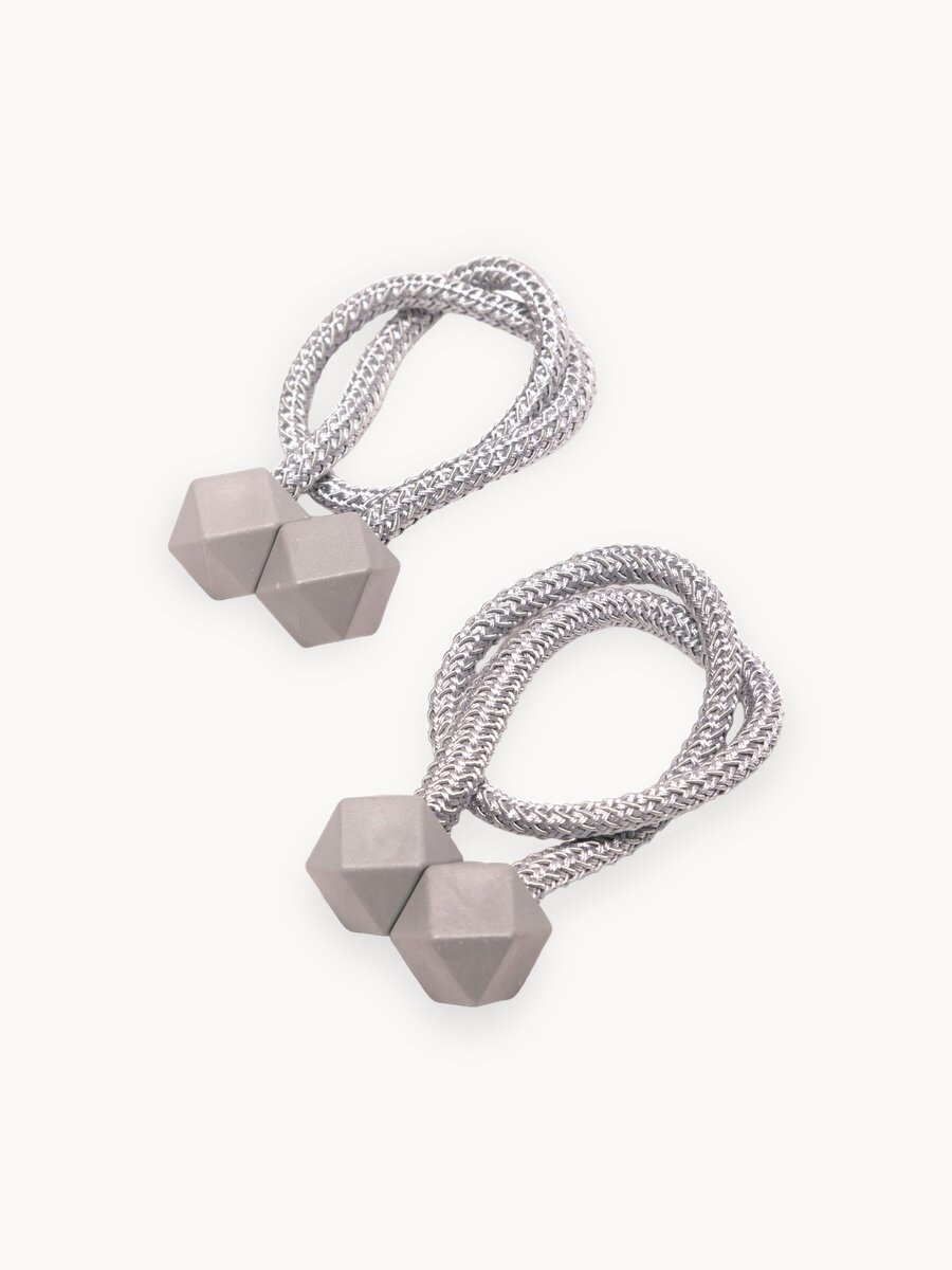 Подхват для штор магнитный, 2 шт, серый, для классических штор