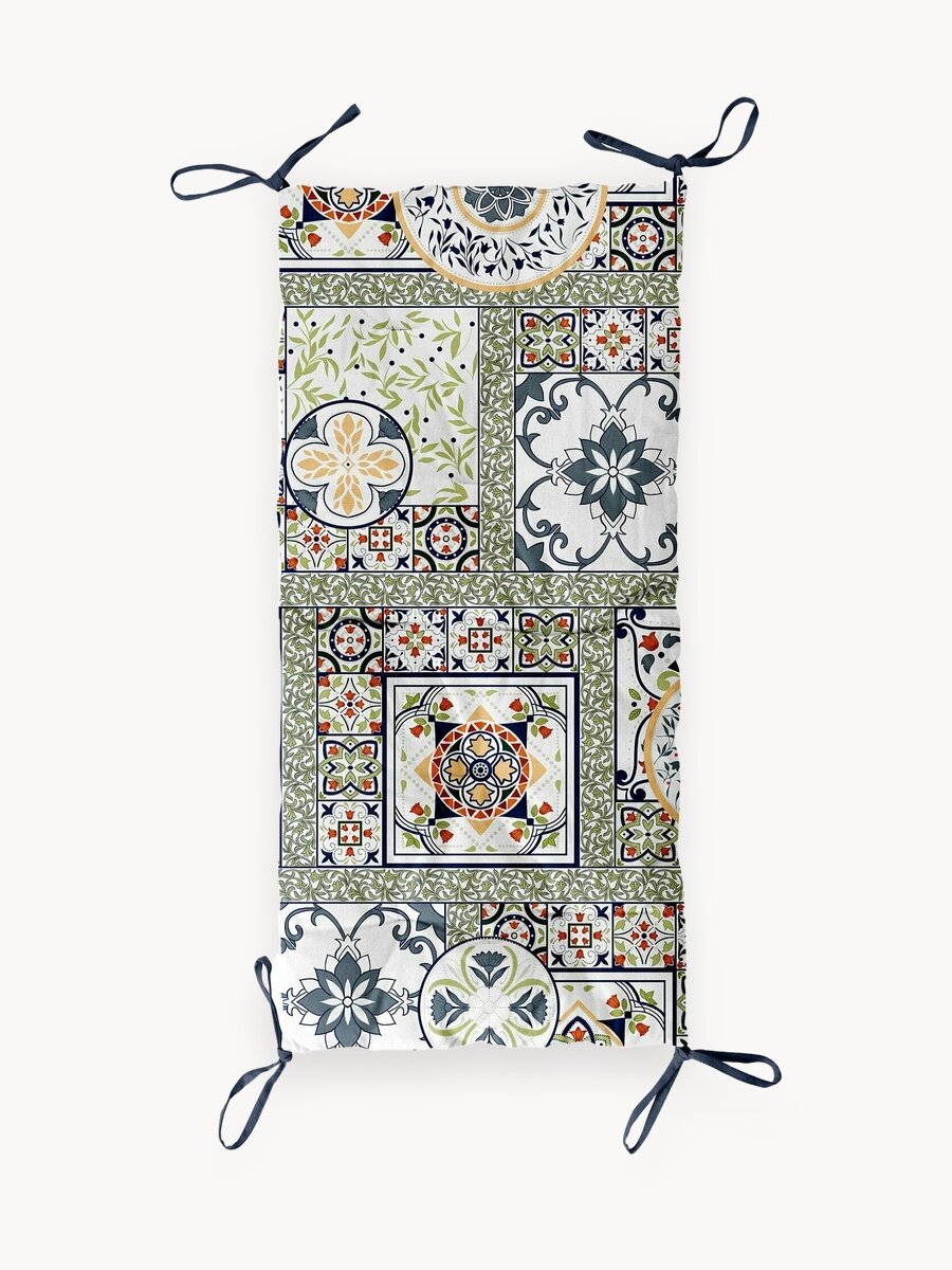 Подушка на скамью на лавочку на качели 45х100, Азулежу, Mia Cara