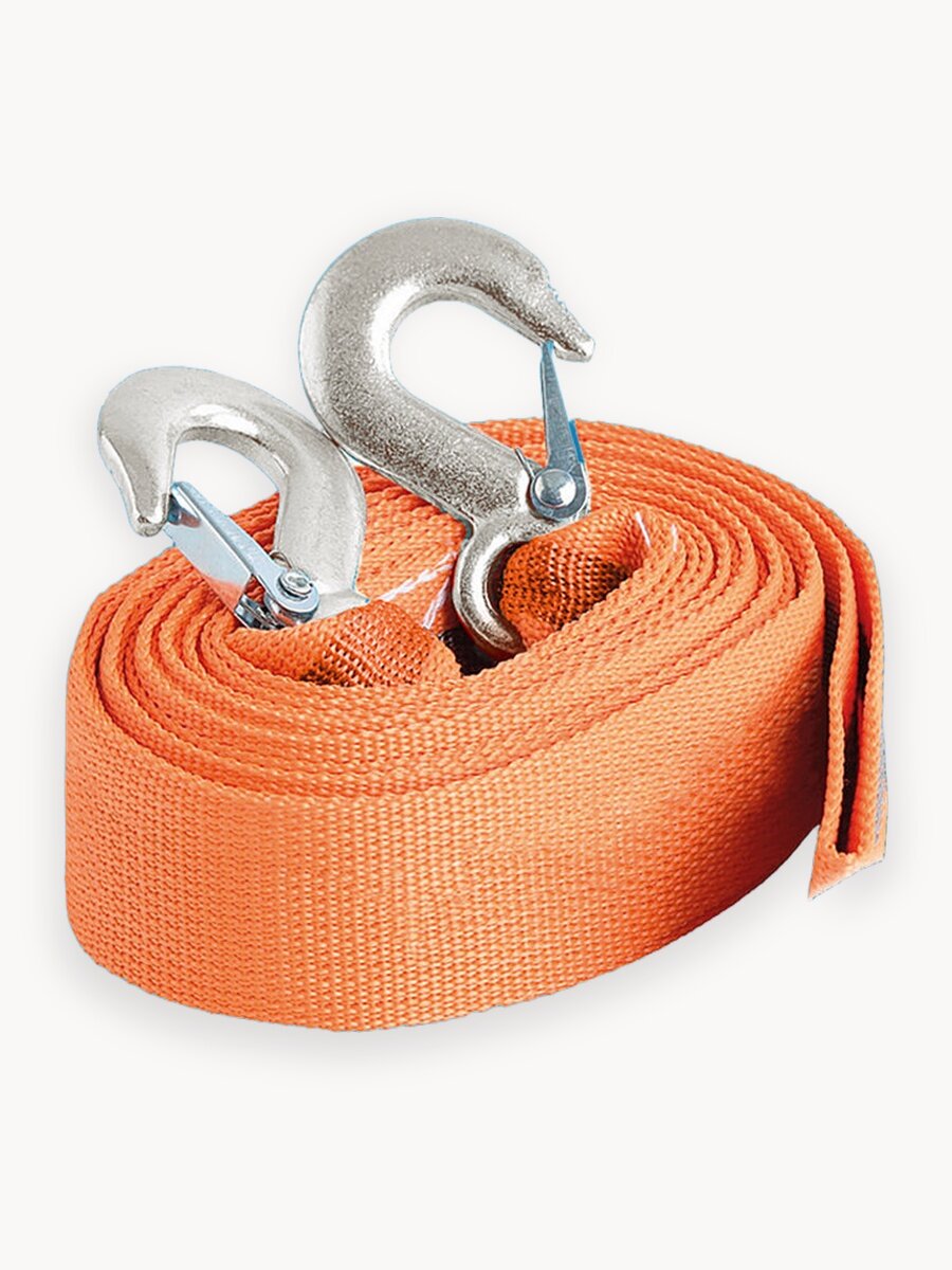 Трос буксировочный автомобильный с крюками 10 т в пакете/ Runway/RR661